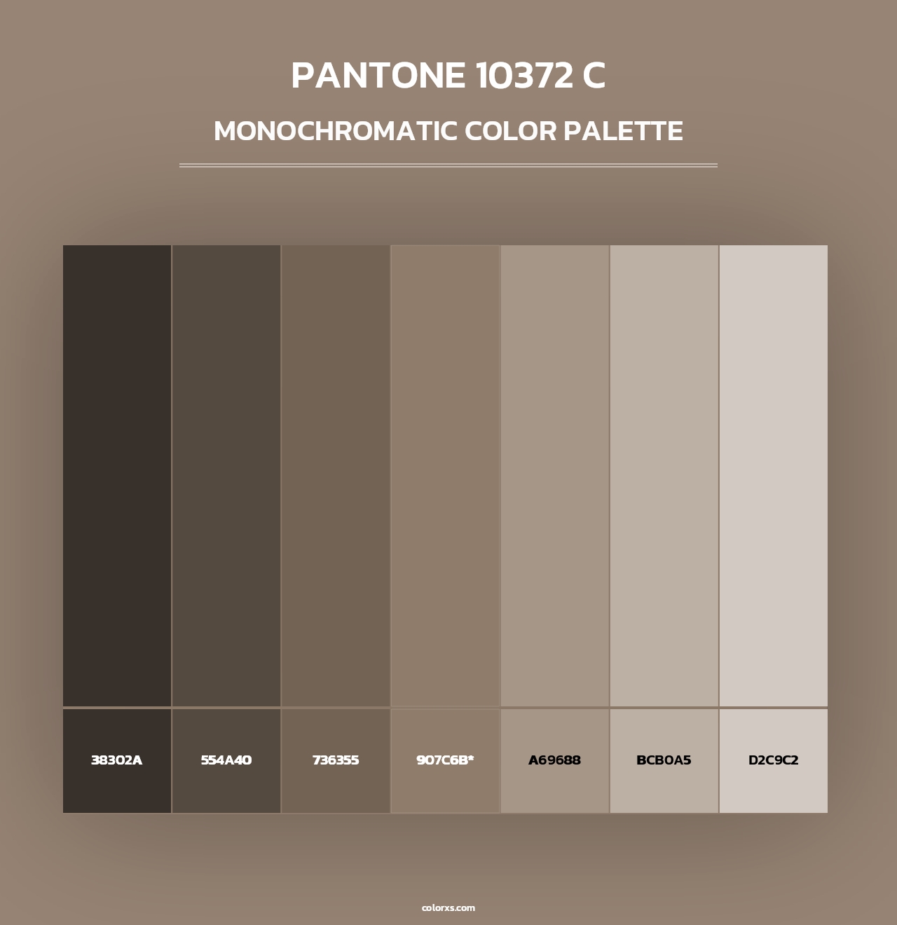 PANTONE 10372 C - Monochromatic Color Palette