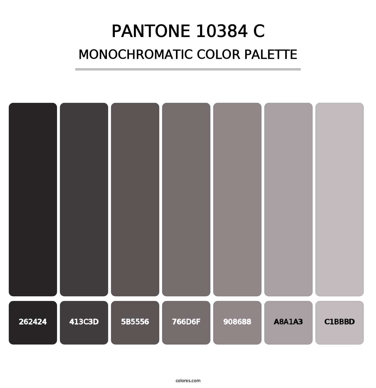 PANTONE 10384 C - Monochromatic Color Palette