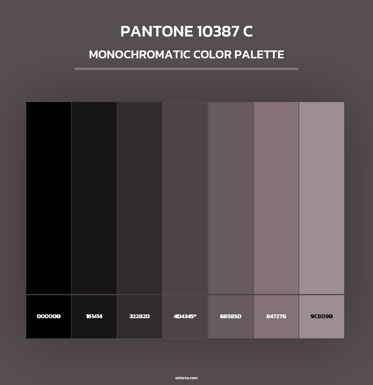 PANTONE 10387 C - Monochromatic Color Palette