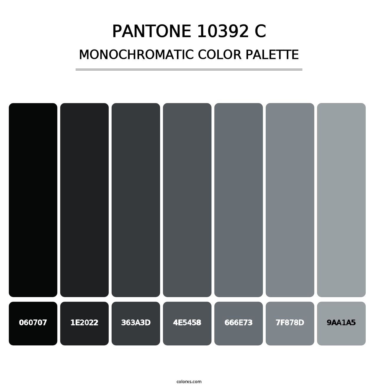PANTONE 10392 C - Monochromatic Color Palette