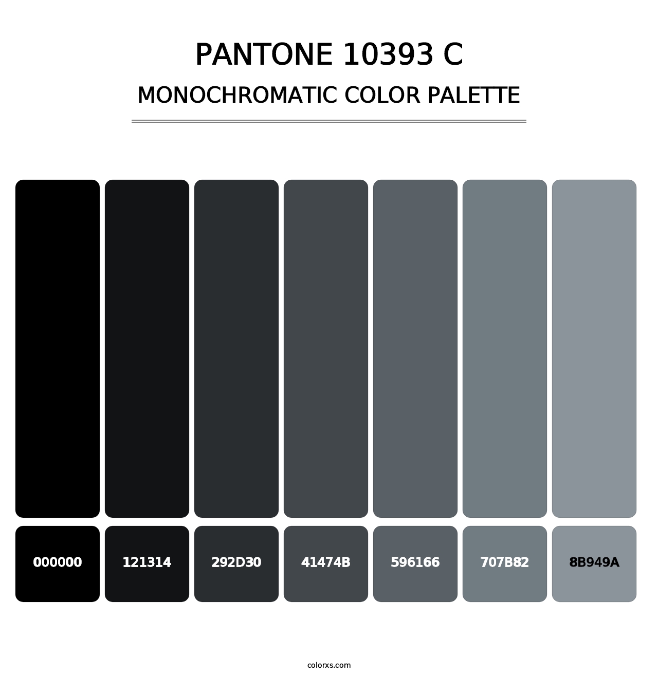 PANTONE 10393 C - Monochromatic Color Palette