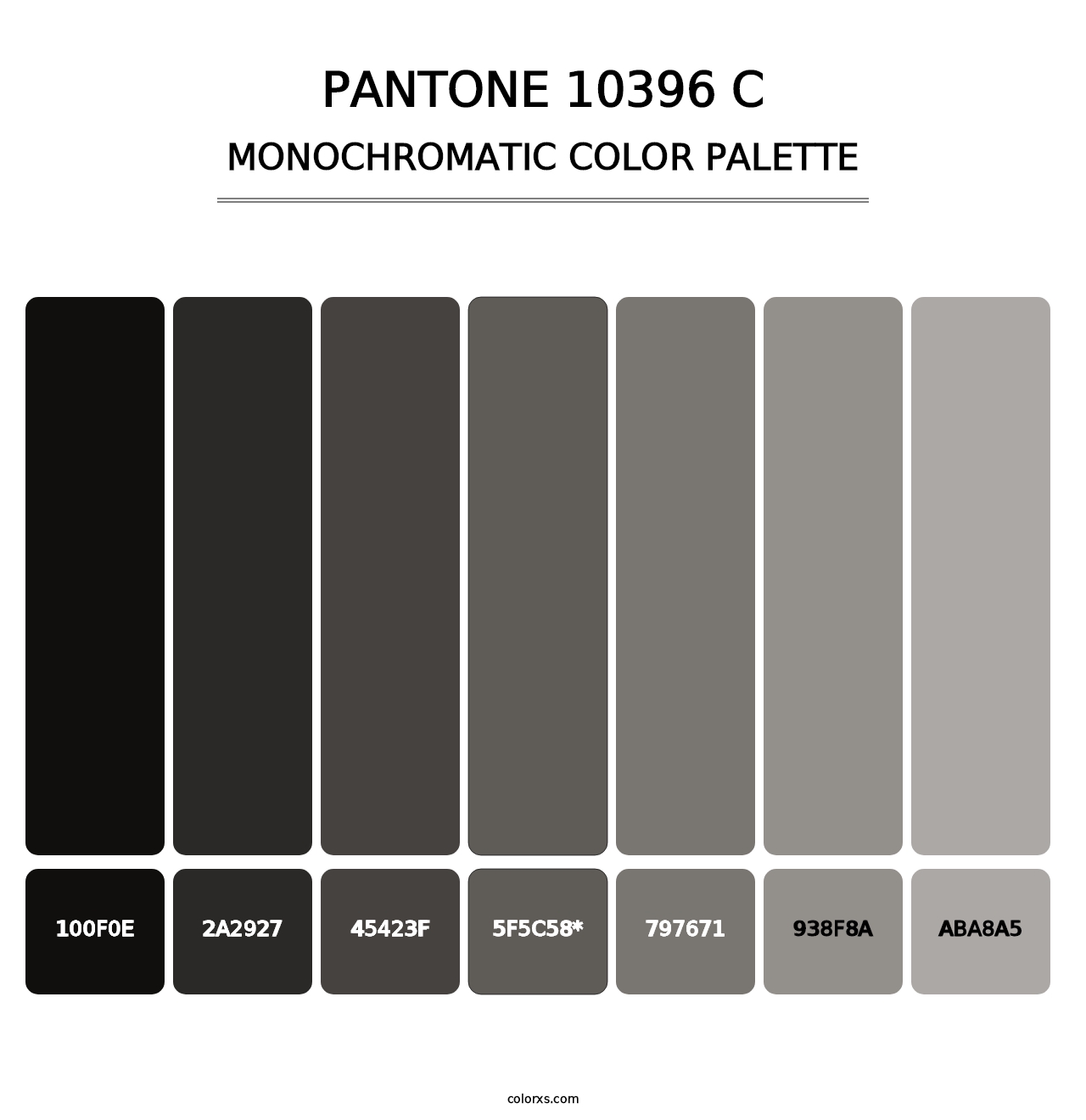 PANTONE 10396 C - Monochromatic Color Palette