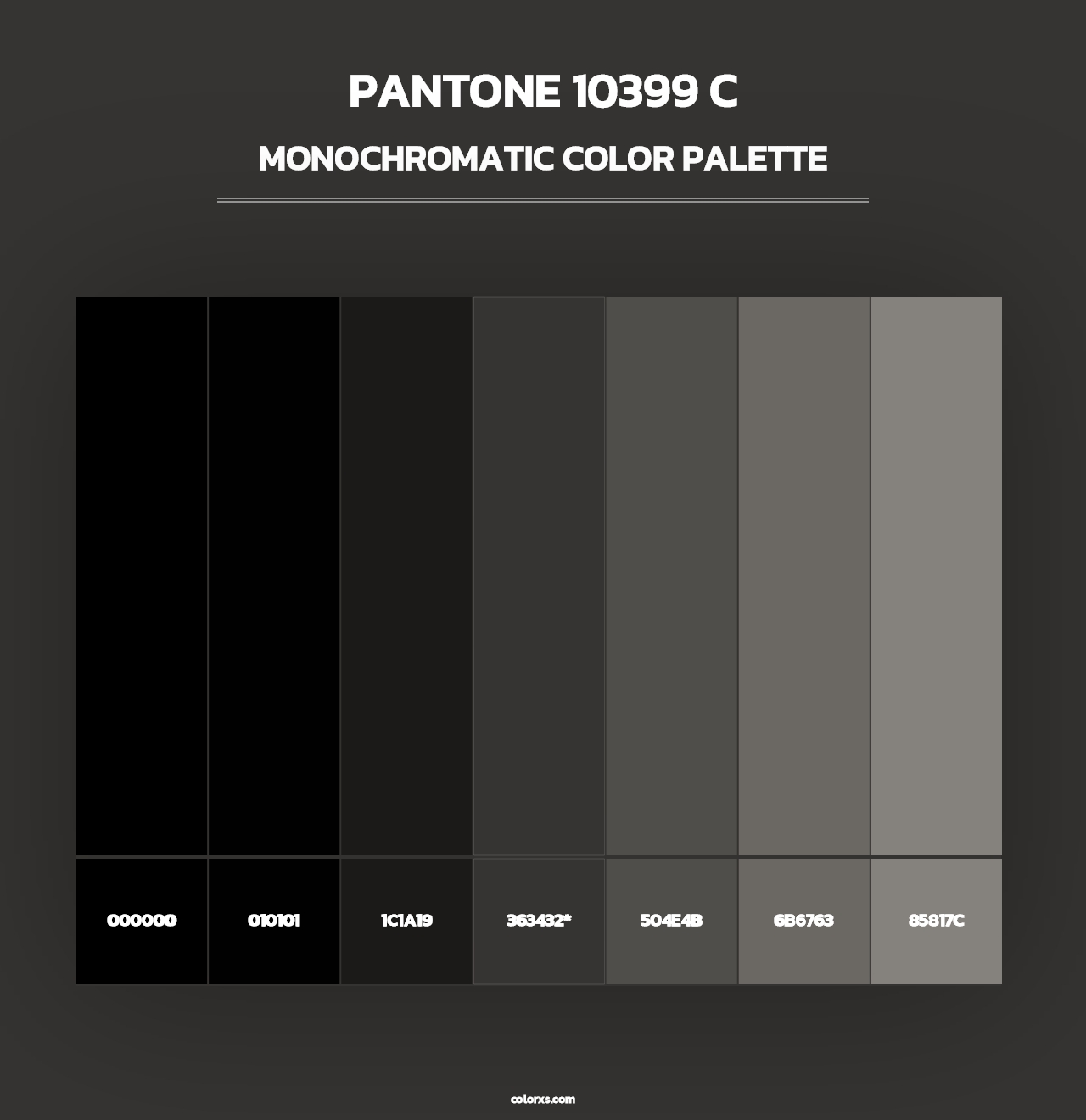 PANTONE 10399 C - Monochromatic Color Palette