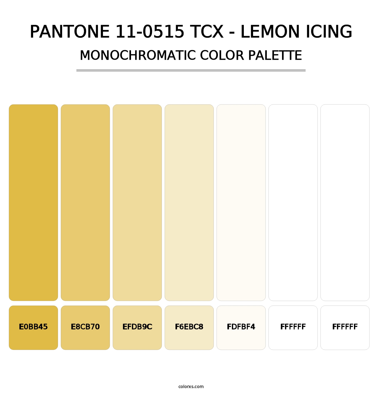 PANTONE 11-0515 TCX - Lemon Icing - Monochromatic Color Palette