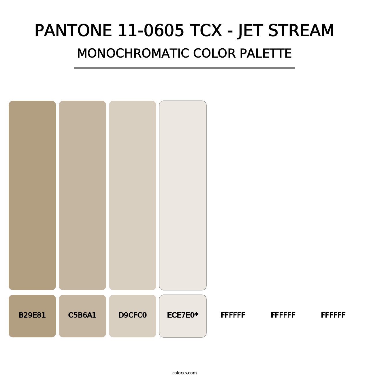 PANTONE 11-0605 TCX - Jet Stream - Monochromatic Color Palette
