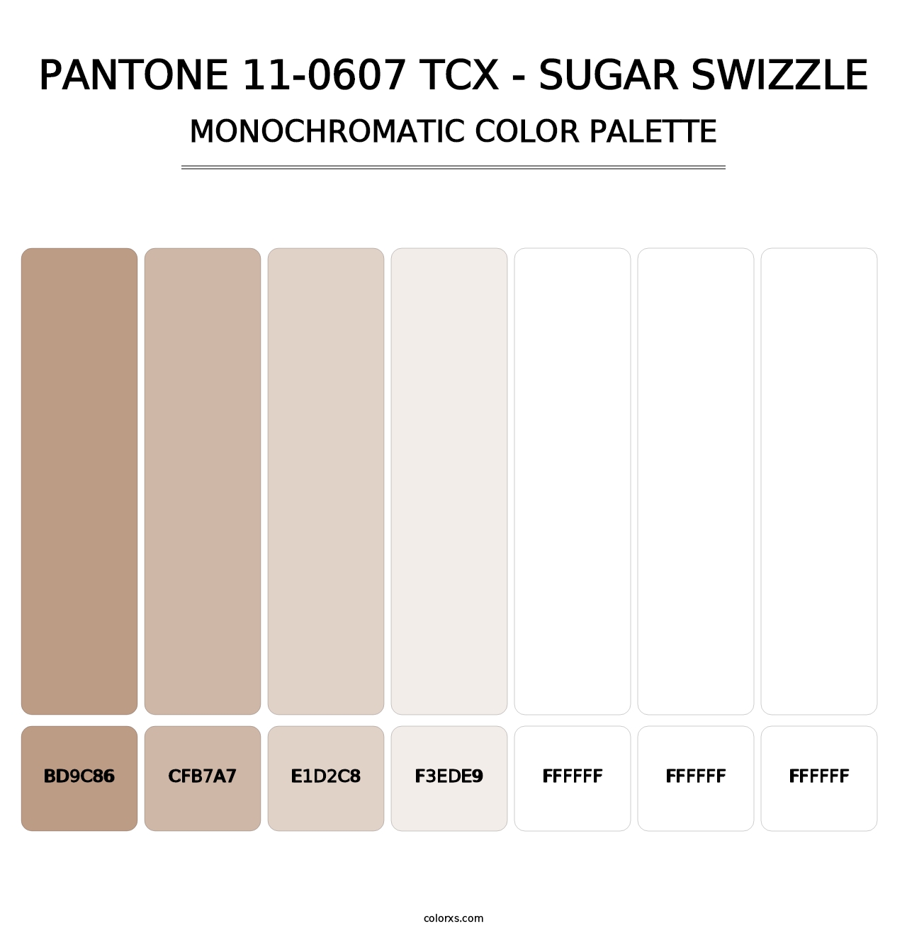 PANTONE 11-0607 TCX - Sugar Swizzle - Monochromatic Color Palette