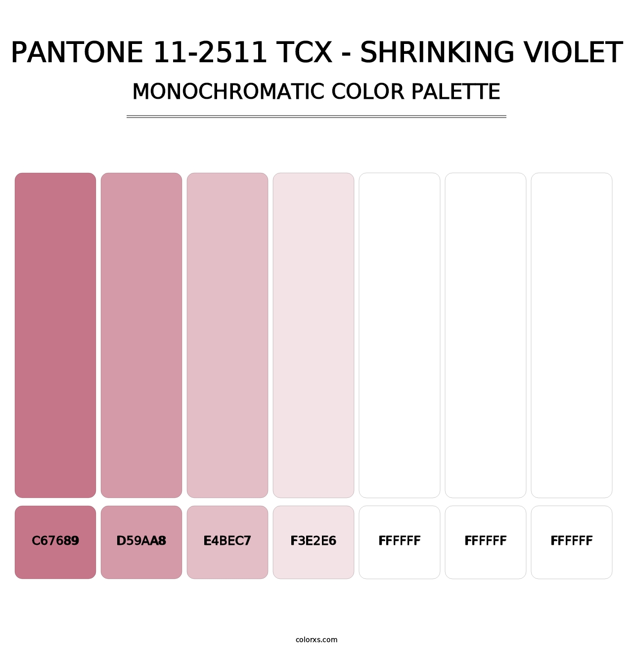PANTONE 11-2511 TCX - Shrinking Violet - Monochromatic Color Palette