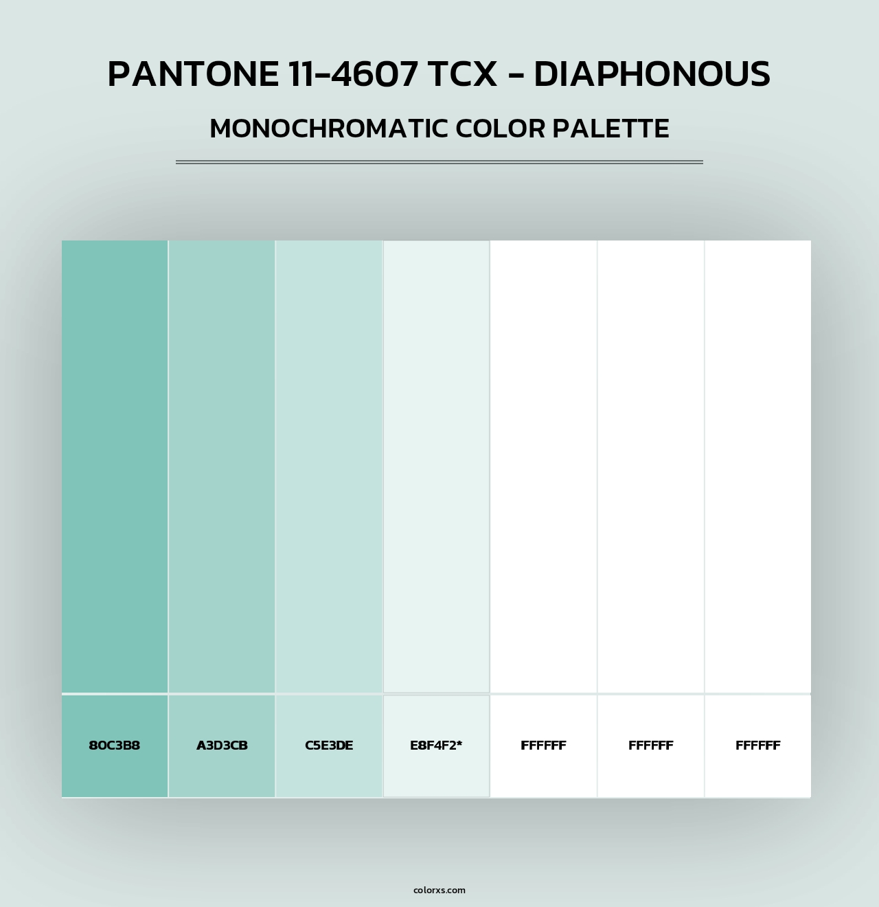 PANTONE 11-4607 TCX - Diaphonous - Monochromatic Color Palette