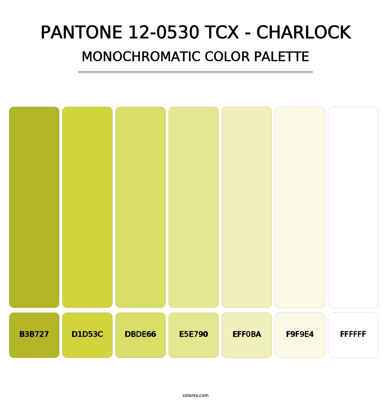 PANTONE 12-0530 TCX - Charlock - Monochromatic Color Palette
