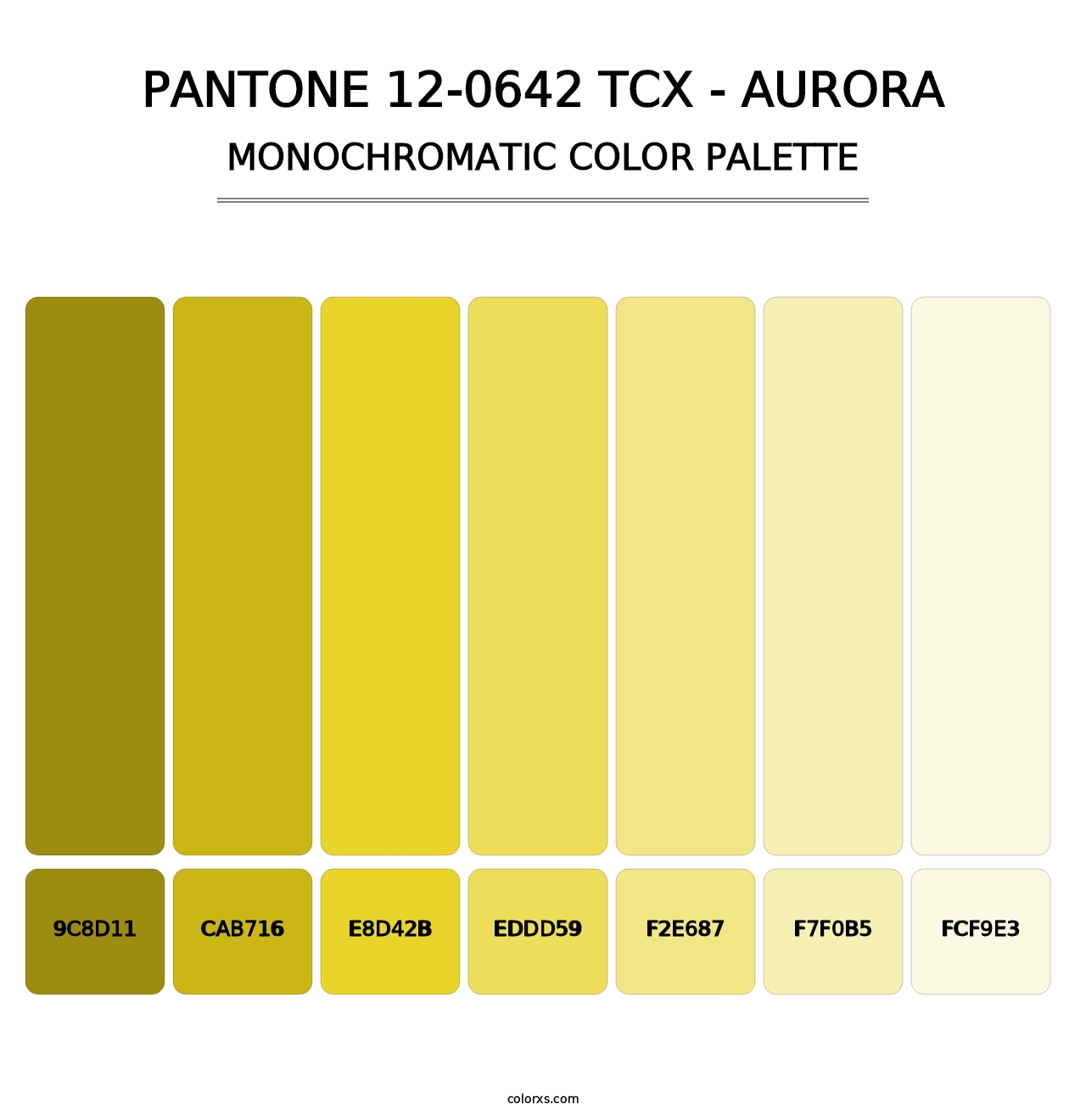 PANTONE 12-0642 TCX - Aurora - Monochromatic Color Palette