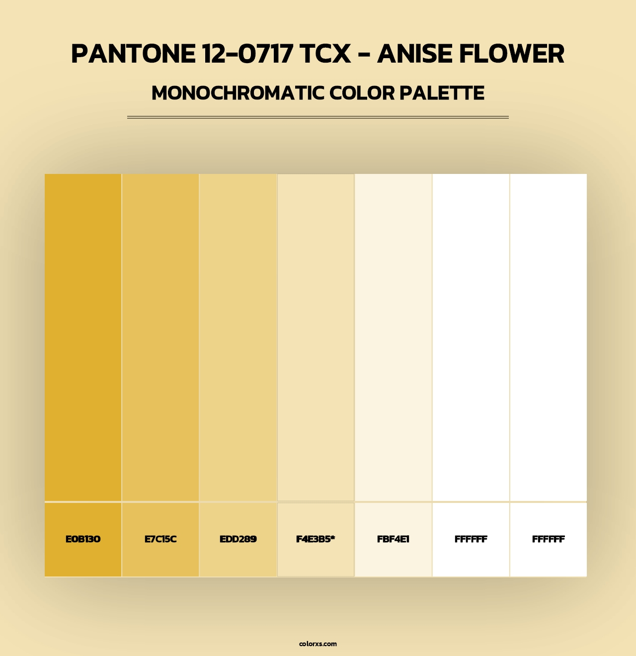 PANTONE 12-0717 TCX - Anise Flower - Monochromatic Color Palette