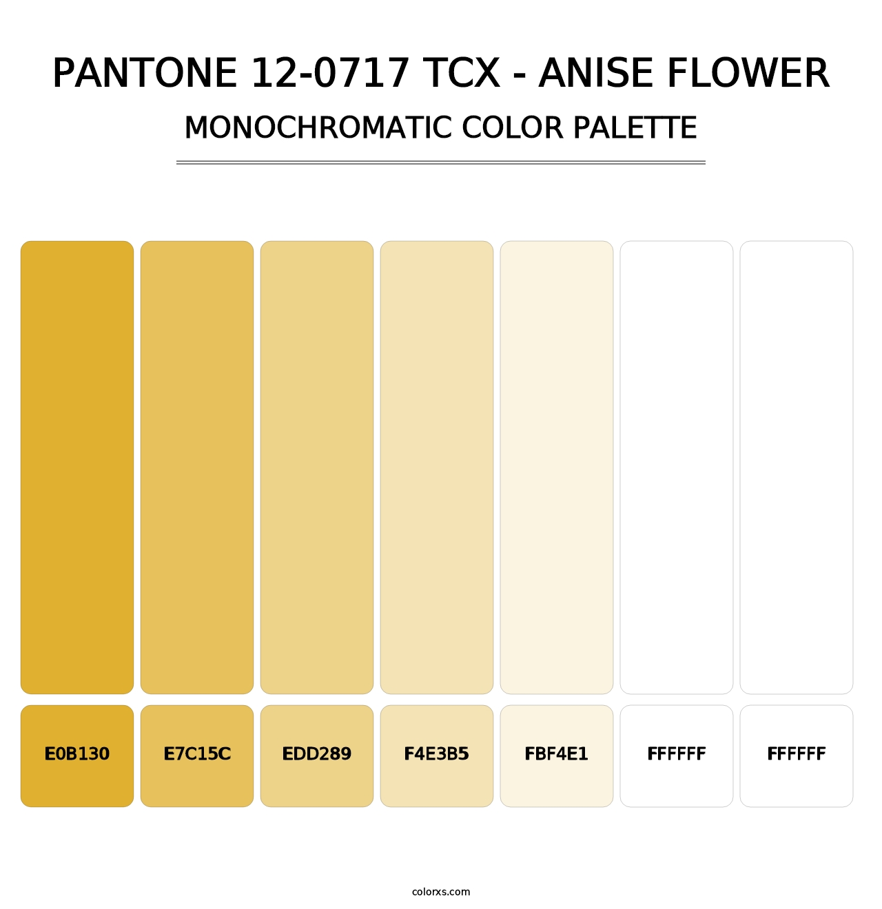 PANTONE 12-0717 TCX - Anise Flower - Monochromatic Color Palette