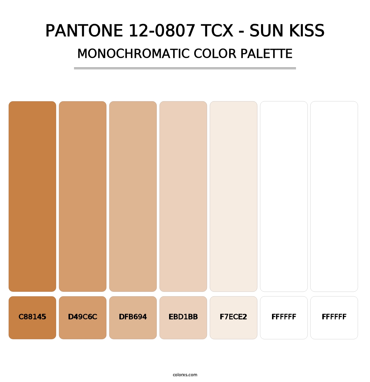 PANTONE 12-0807 TCX - Sun Kiss - Monochromatic Color Palette