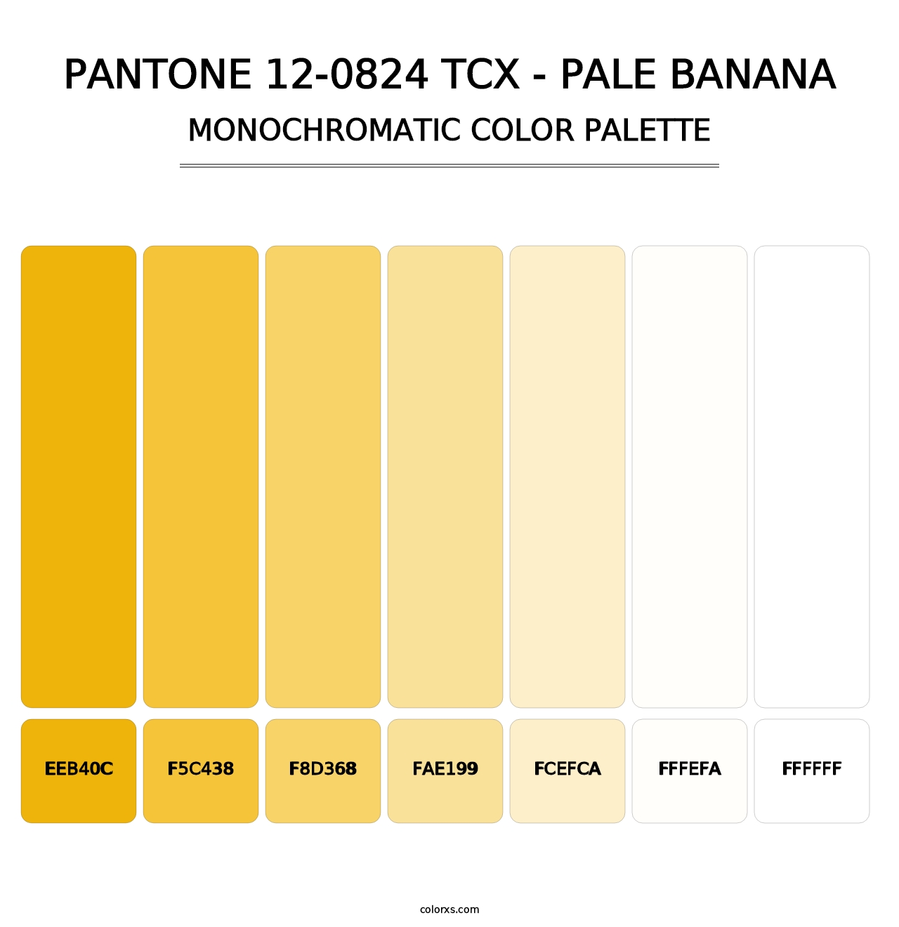 PANTONE 12-0824 TCX - Pale Banana - Monochromatic Color Palette