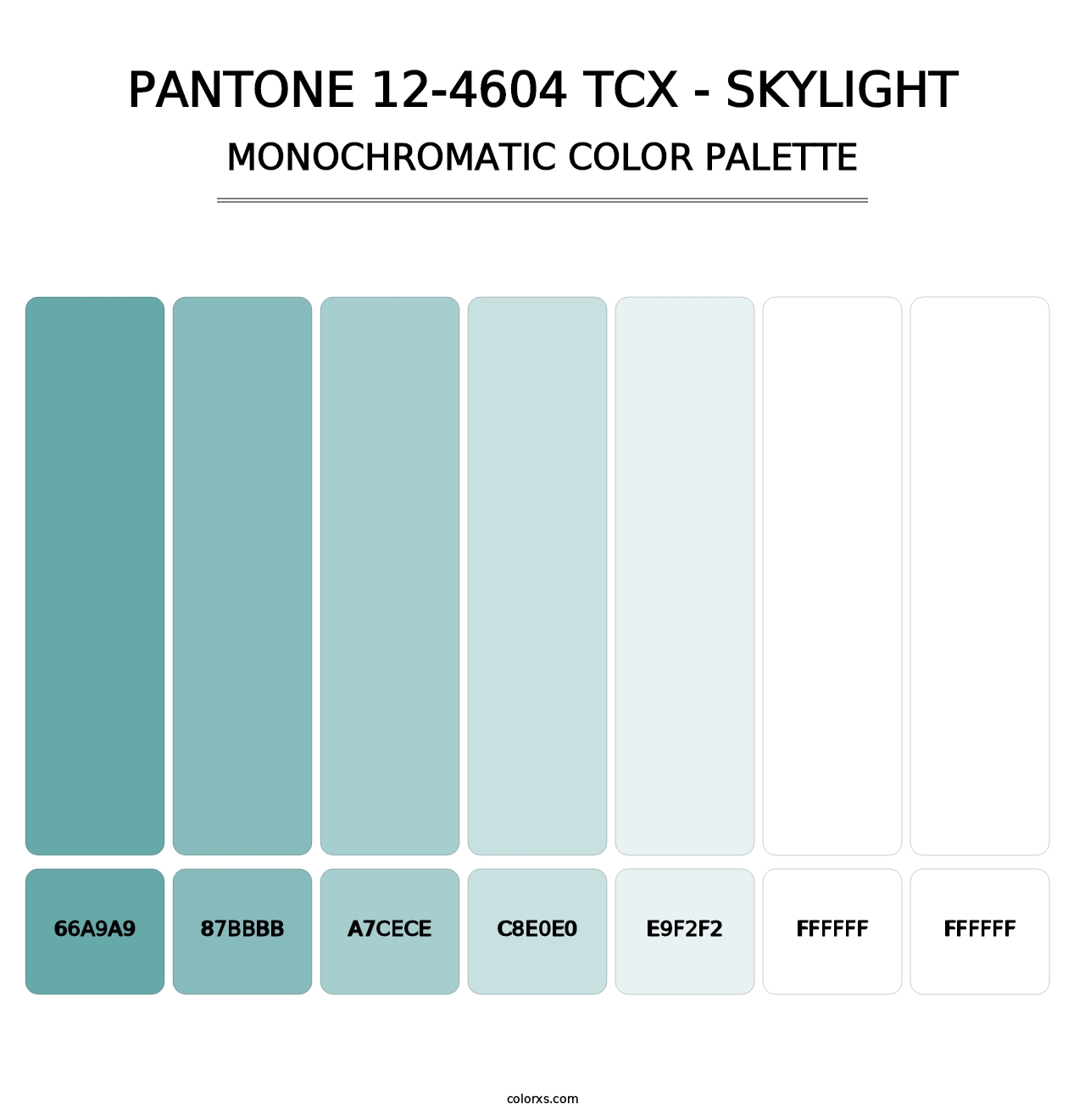PANTONE 12-4604 TCX - Skylight - Monochromatic Color Palette