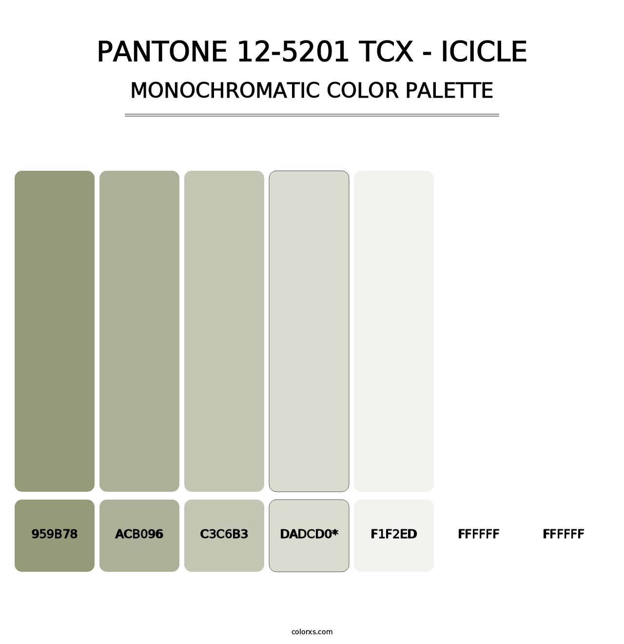 PANTONE 12-5201 TCX - Icicle - Monochromatic Color Palette