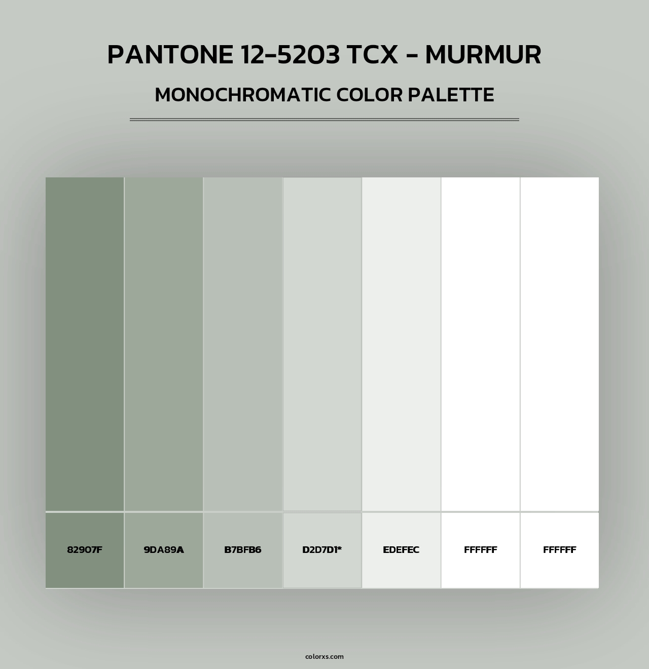 PANTONE 12-5203 TCX - Murmur - Monochromatic Color Palette