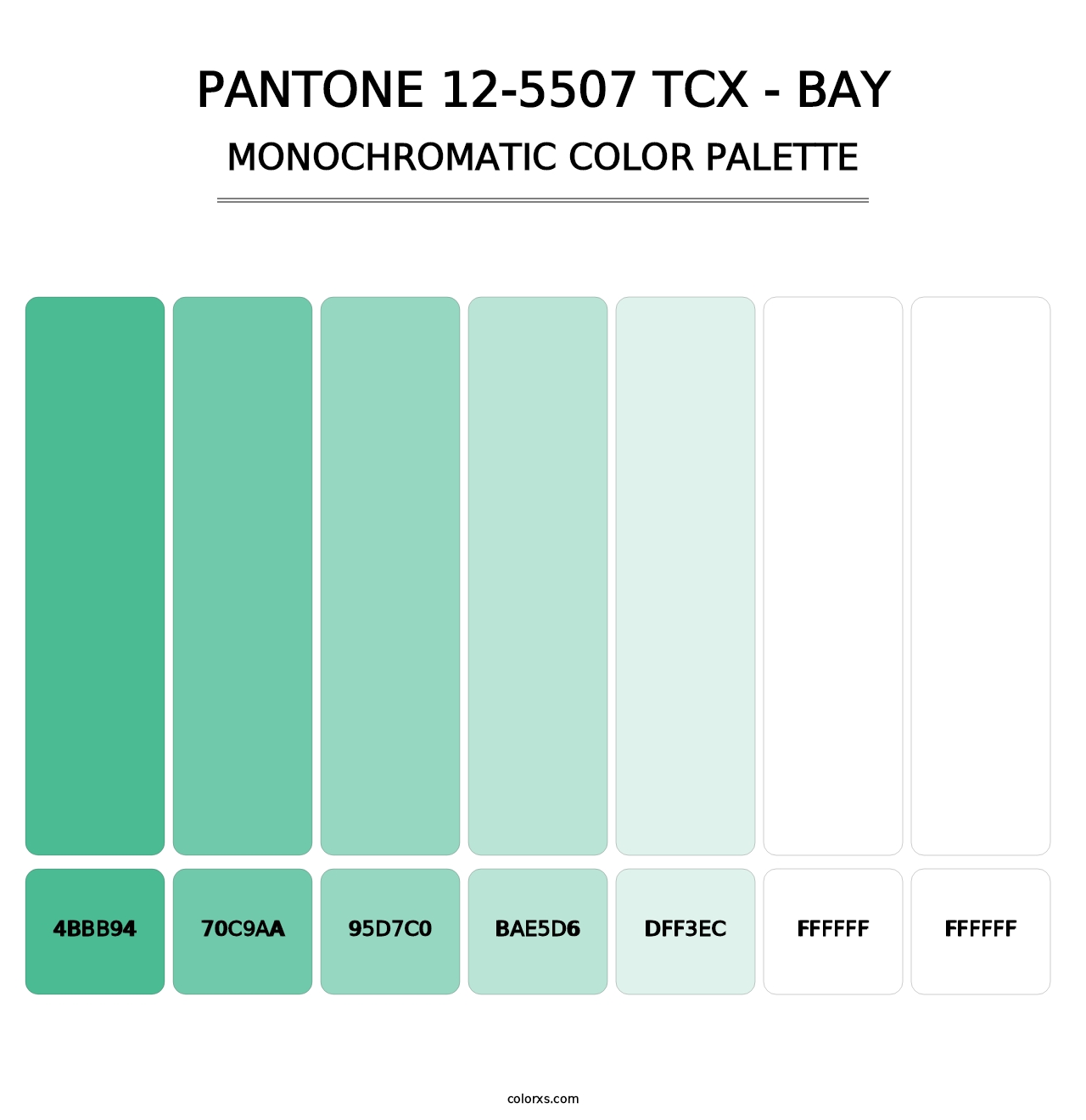 PANTONE 12-5507 TCX - Bay - Monochromatic Color Palette