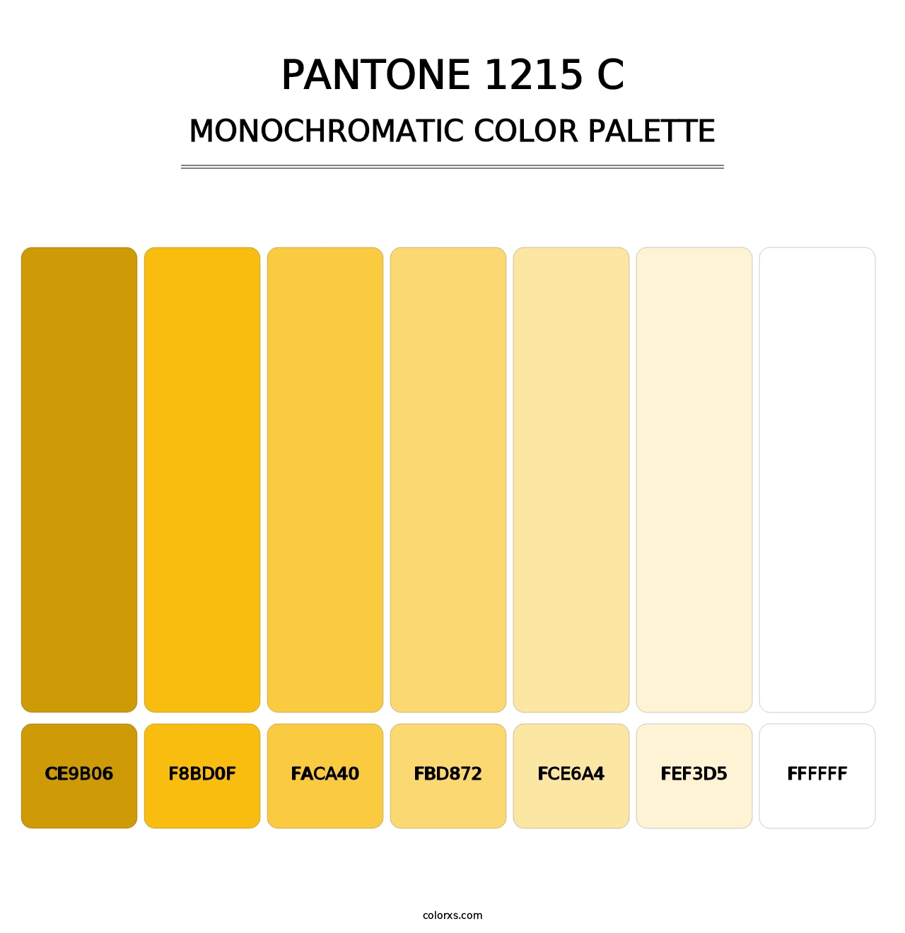 PANTONE 1215 C - Monochromatic Color Palette