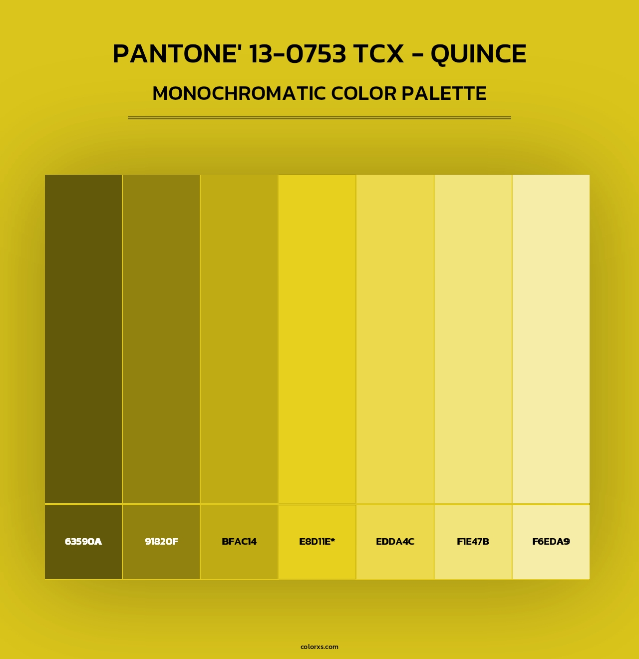 PANTONE' 13-0753 TCX - Quince - Monochromatic Color Palette