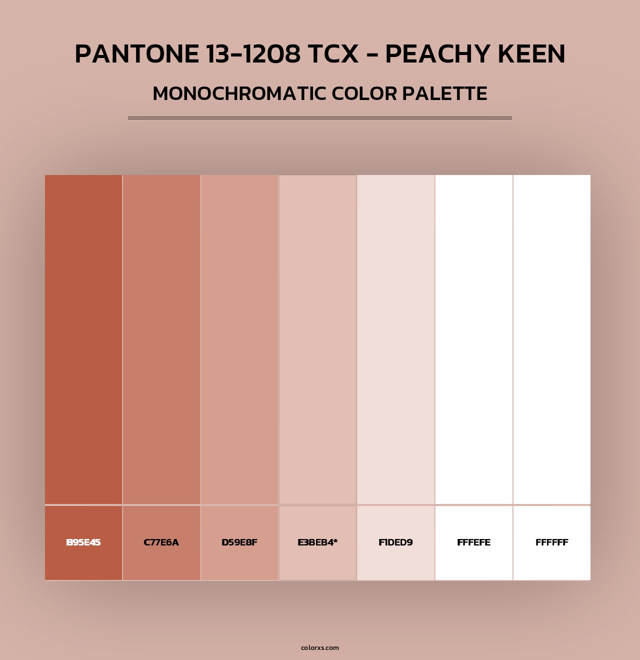 PANTONE 13-1208 TCX - Peachy Keen - Monochromatic Color Palette