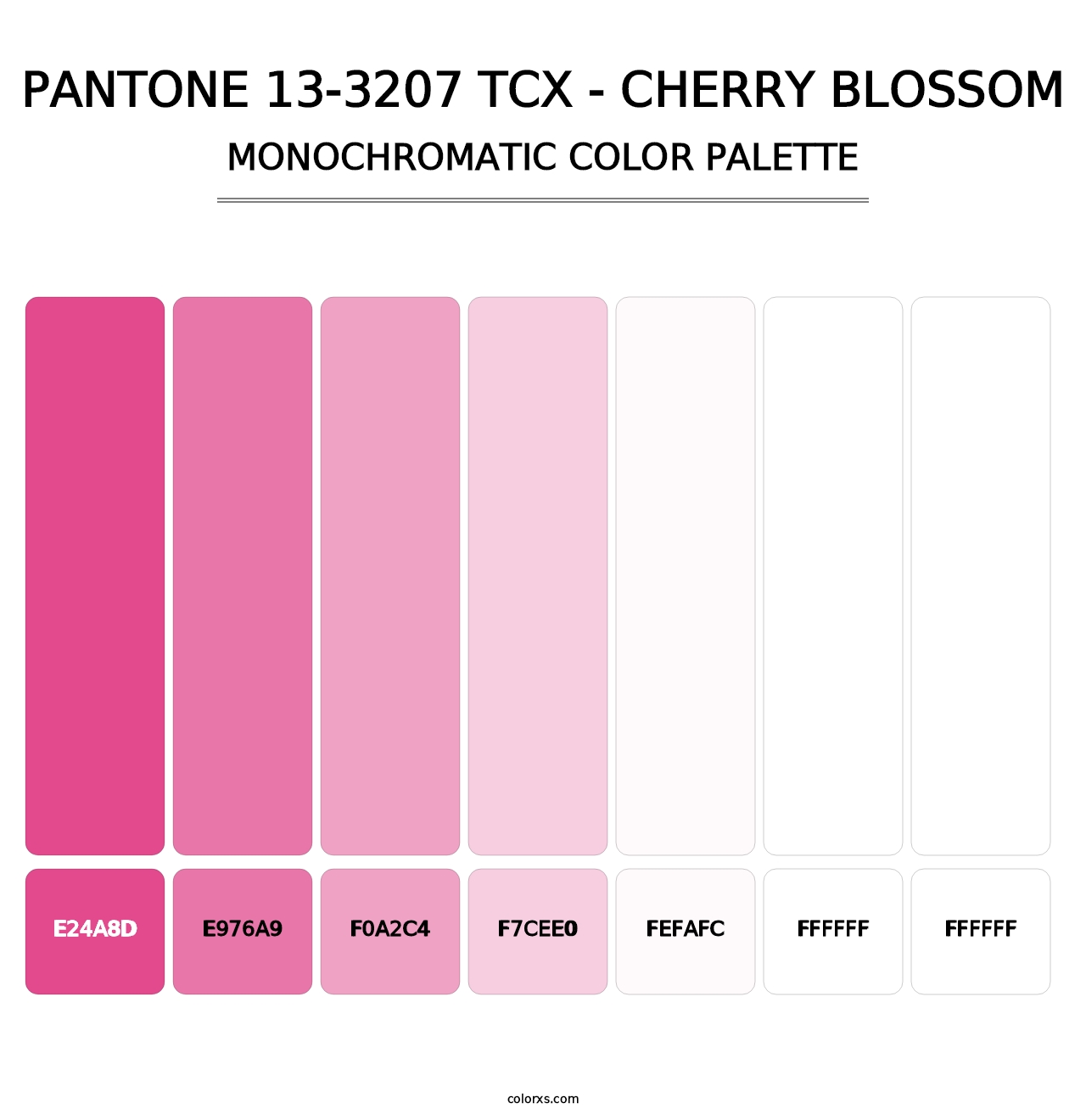 PANTONE 13-3207 TCX - Cherry Blossom - Monochromatic Color Palette