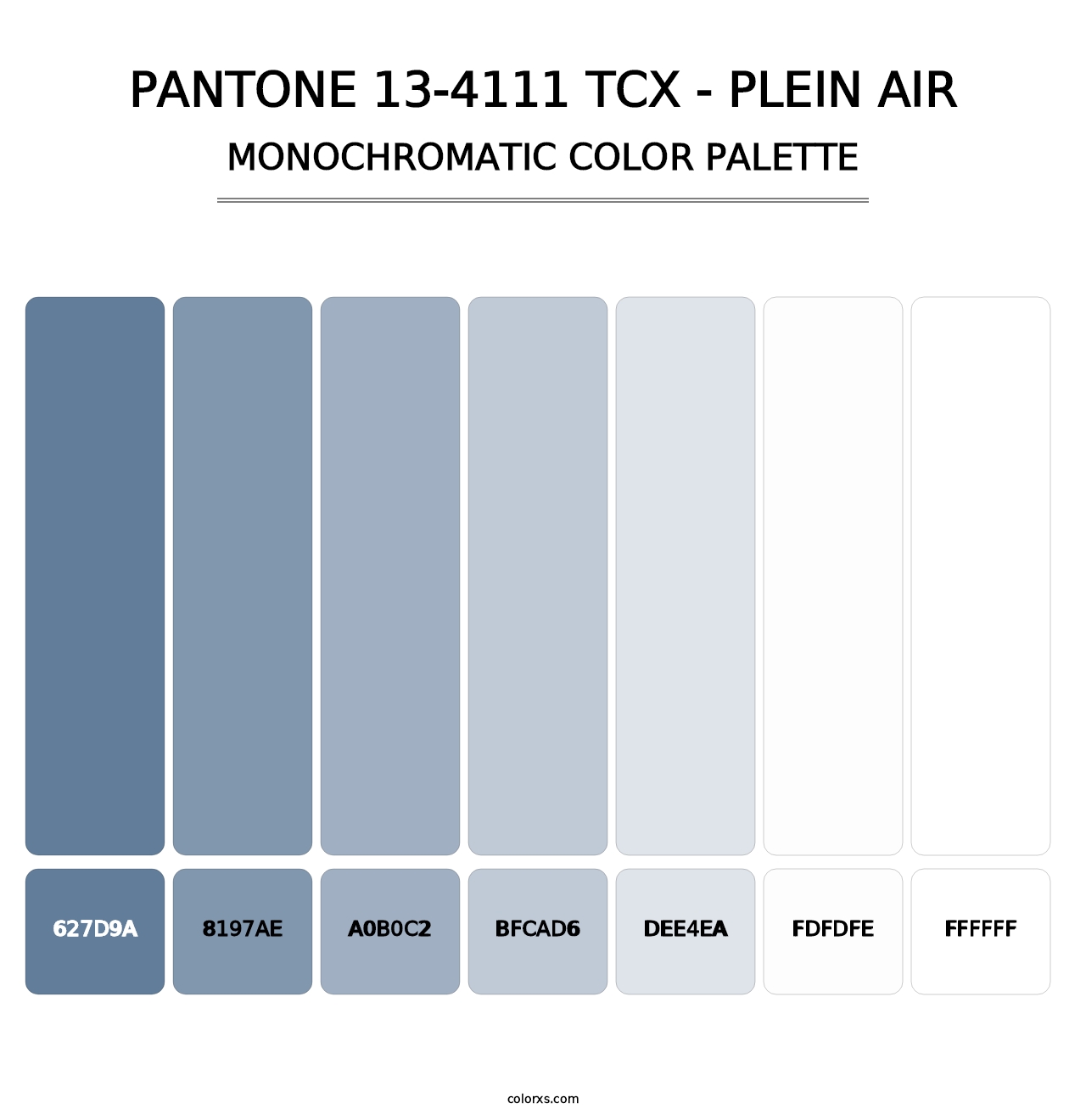 PANTONE 13-4111 TCX - Plein Air - Monochromatic Color Palette