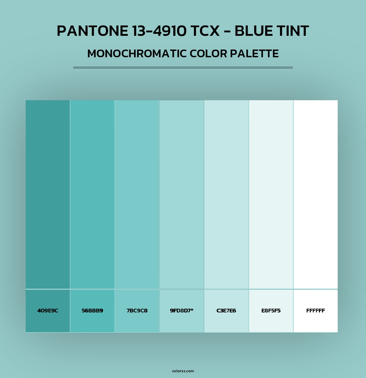 PANTONE 13-4910 TCX - Blue Tint - Monochromatic Color Palette
