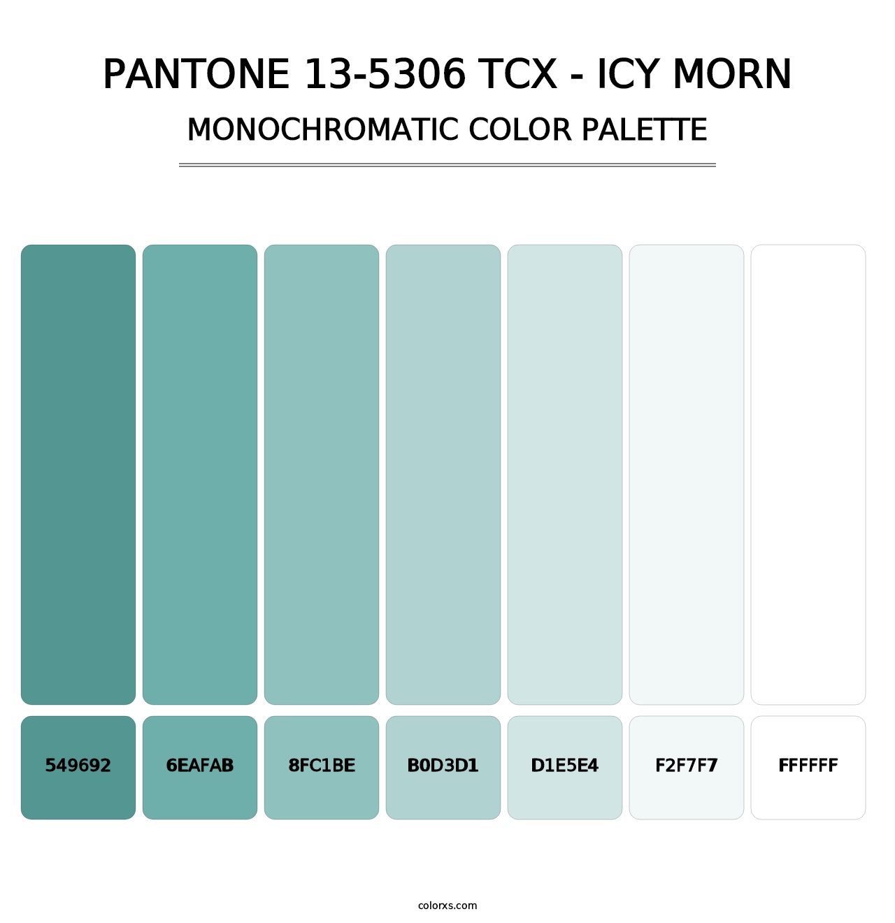 PANTONE 13-5306 TCX - Icy Morn - Monochromatic Color Palette