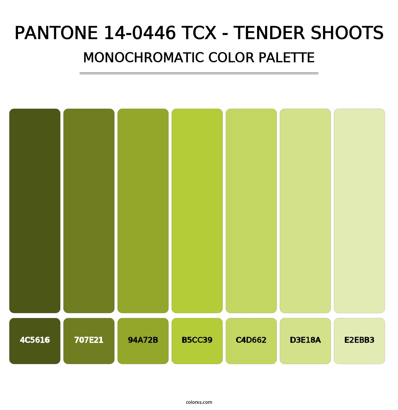 PANTONE 14-0446 TCX - Tender Shoots - Monochromatic Color Palette