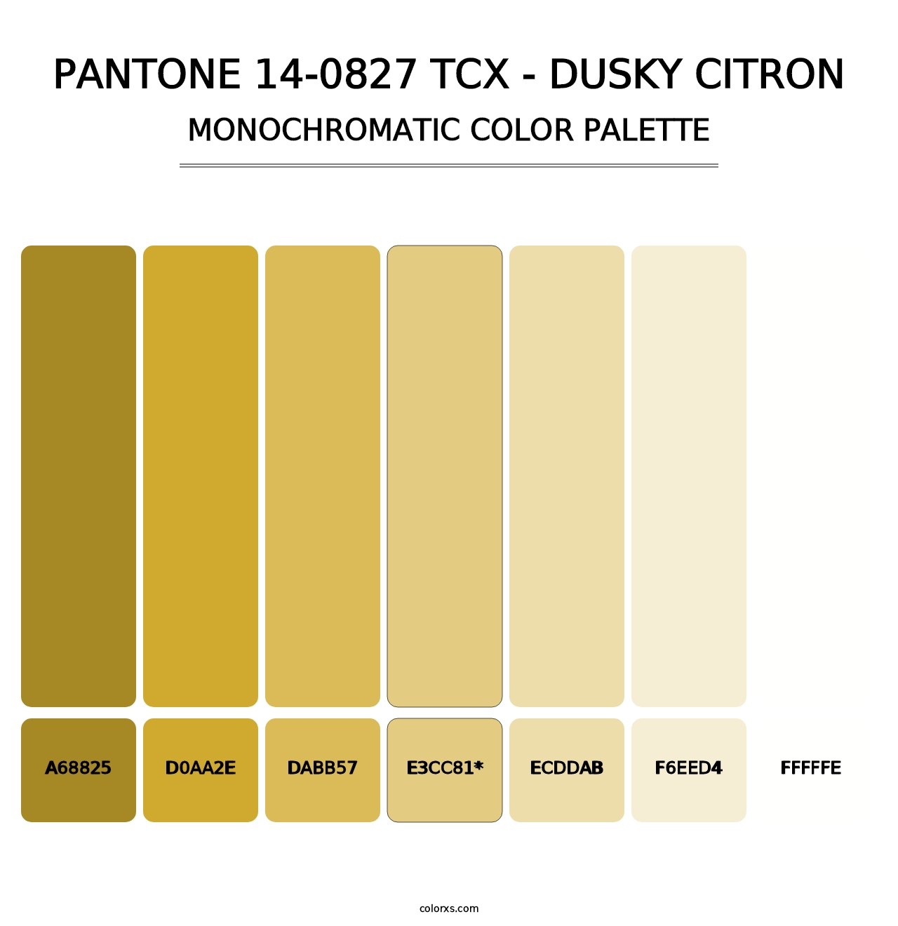PANTONE 14-0827 TCX - Dusky Citron - Monochromatic Color Palette