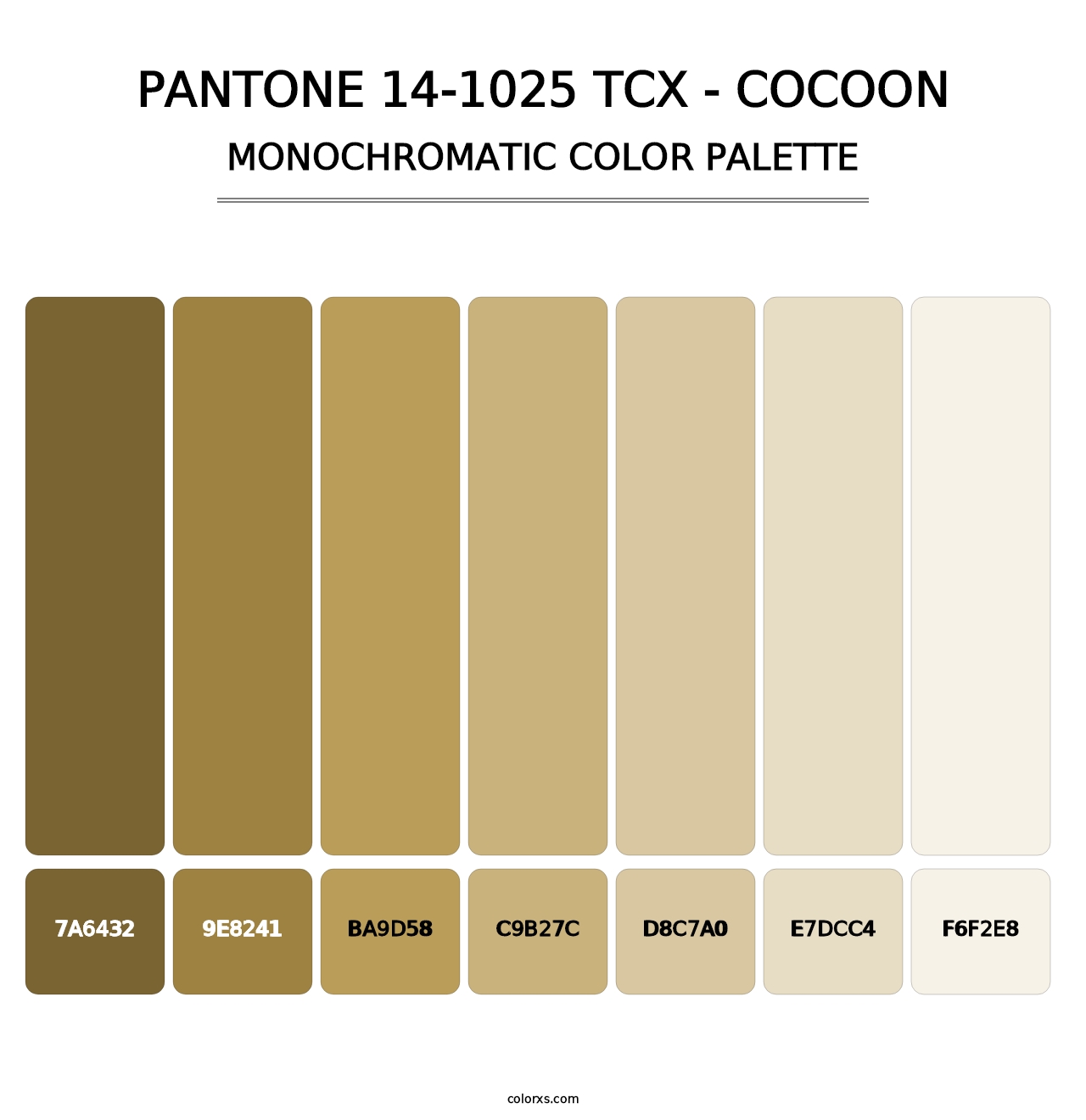 PANTONE 14-1025 TCX - Cocoon - Monochromatic Color Palette