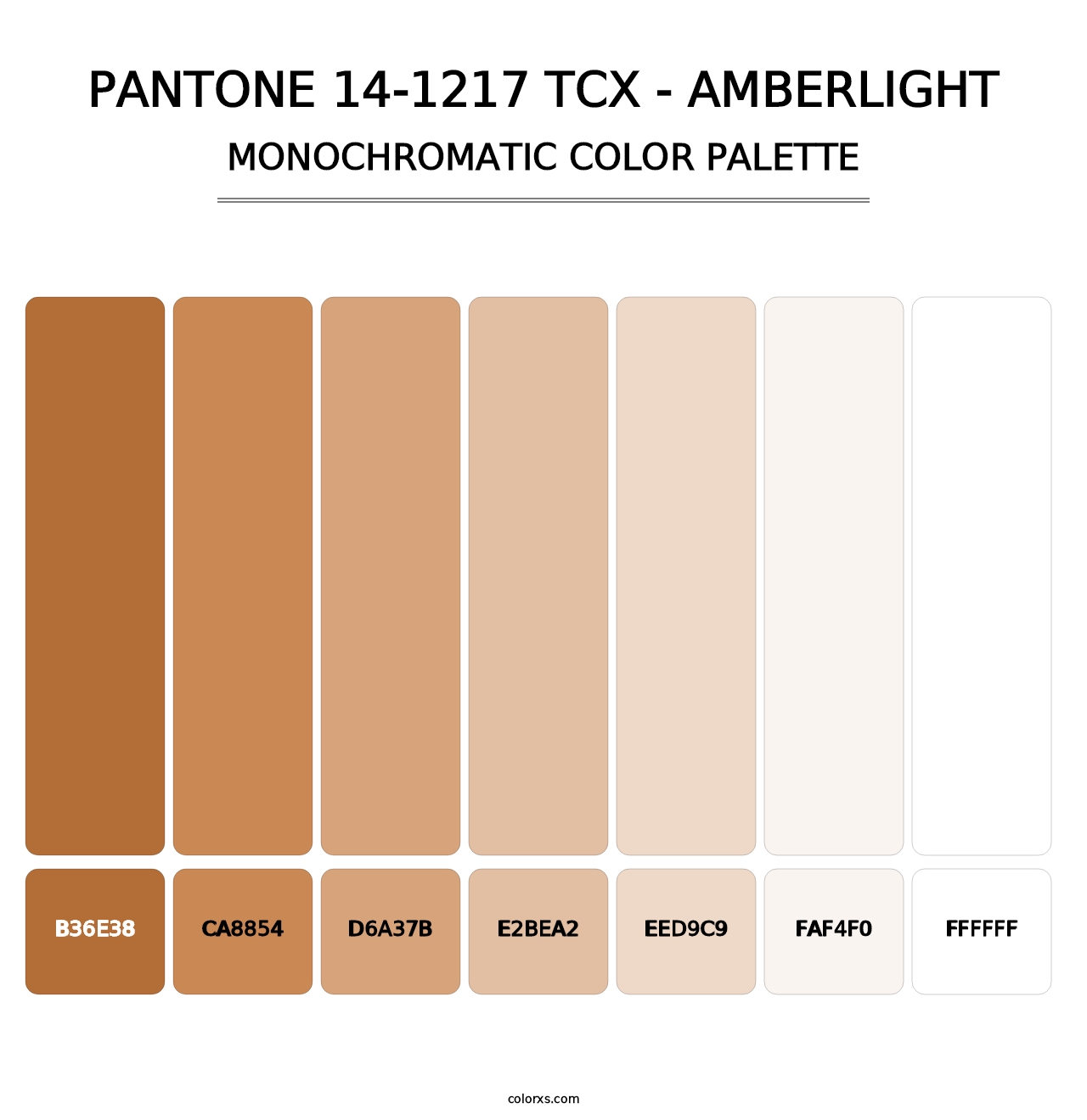PANTONE 14-1217 TCX - Amberlight - Monochromatic Color Palette