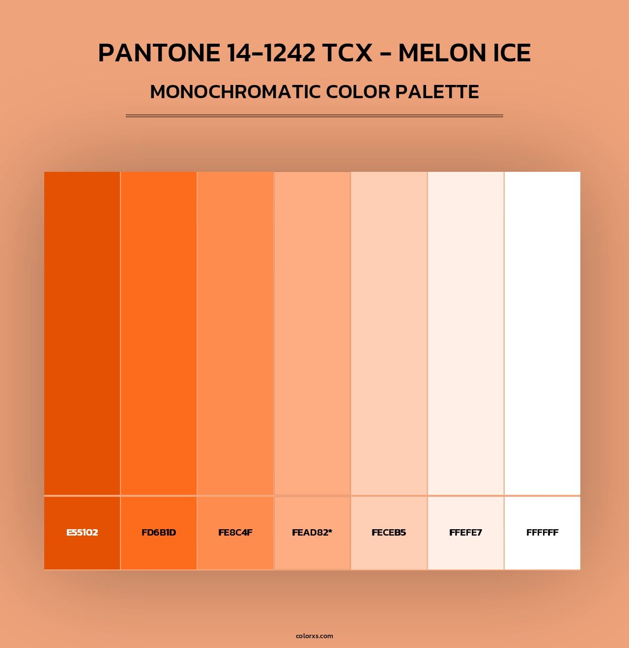 Pantone 14-1242 TCX - Melon Ice - Monochromatic Color Palette