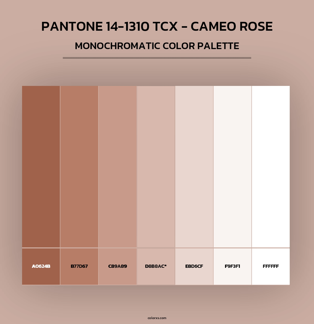 PANTONE 14-1310 TCX - Cameo Rose - Monochromatic Color Palette