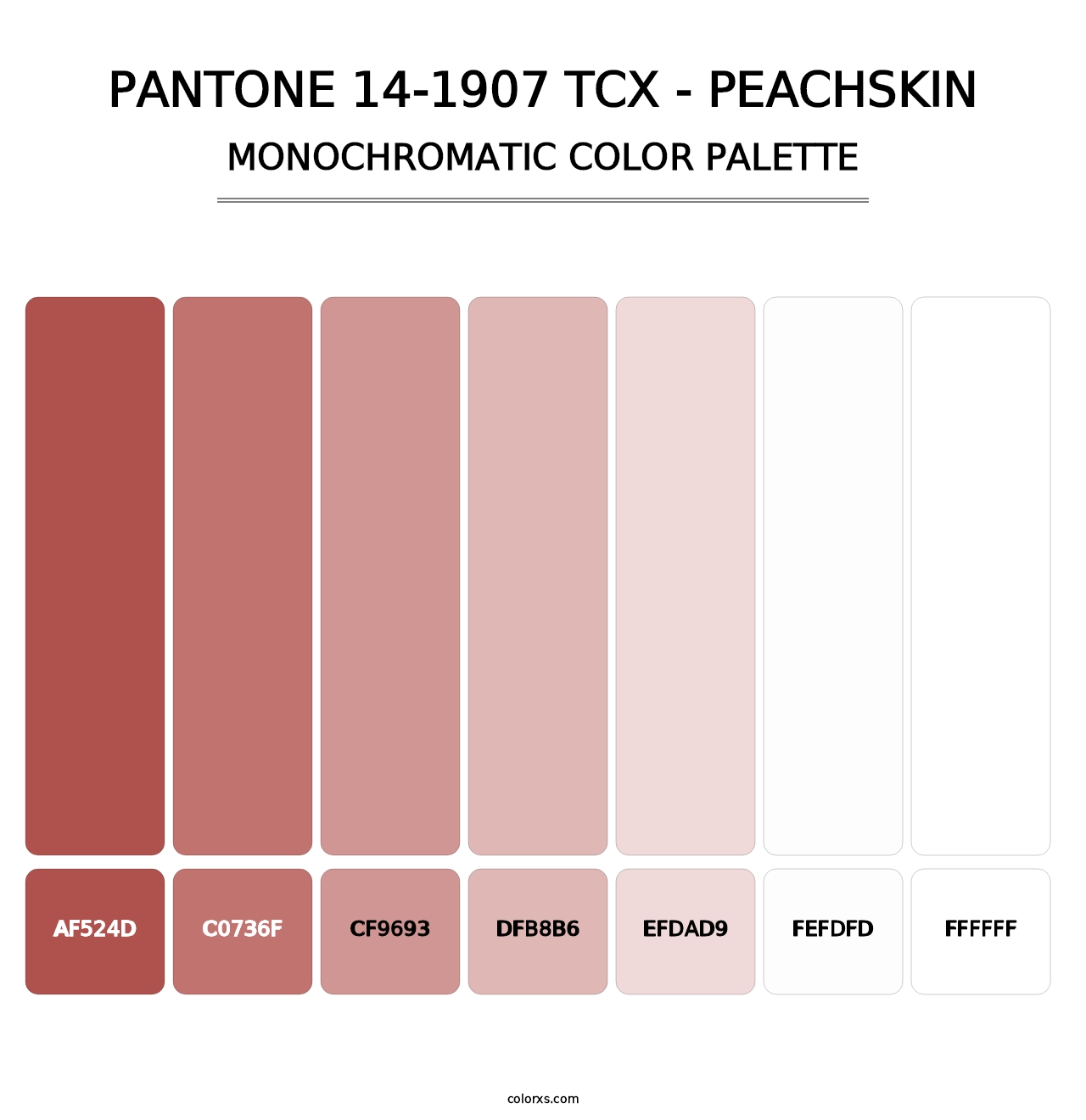 PANTONE 14-1907 TCX - Peachskin - Monochromatic Color Palette