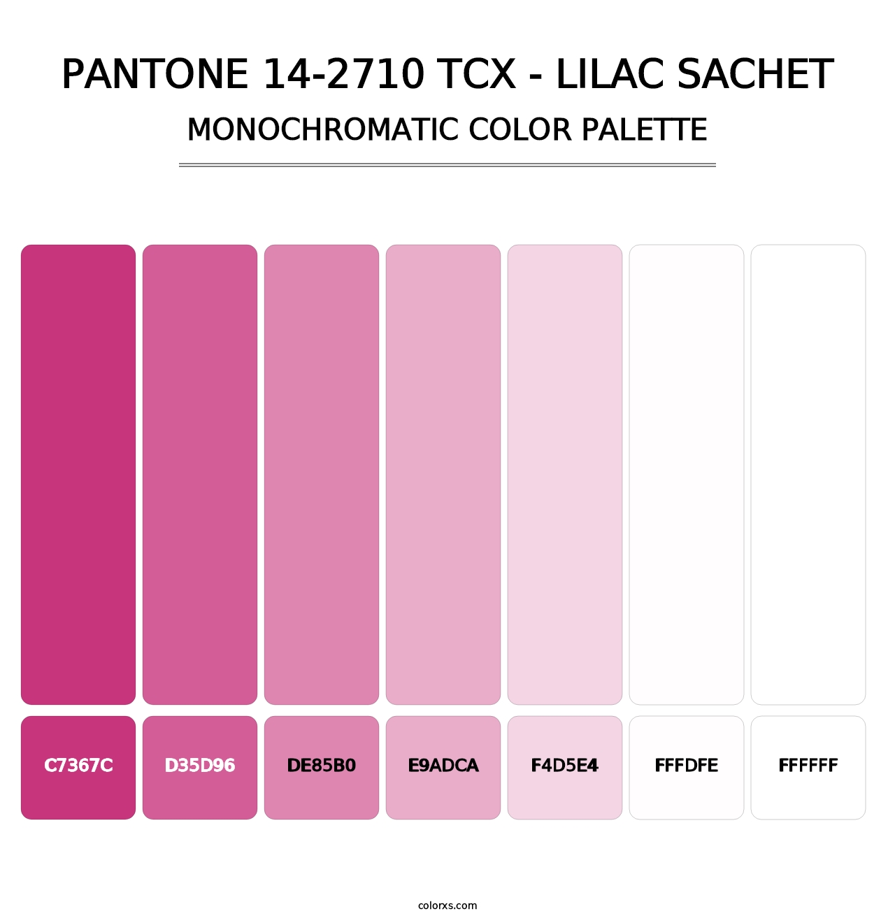 PANTONE 14-2710 TCX - Lilac Sachet - Monochromatic Color Palette