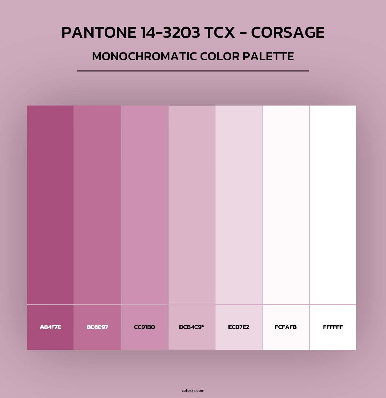 PANTONE 14-3203 TCX - Corsage - Monochromatic Color Palette