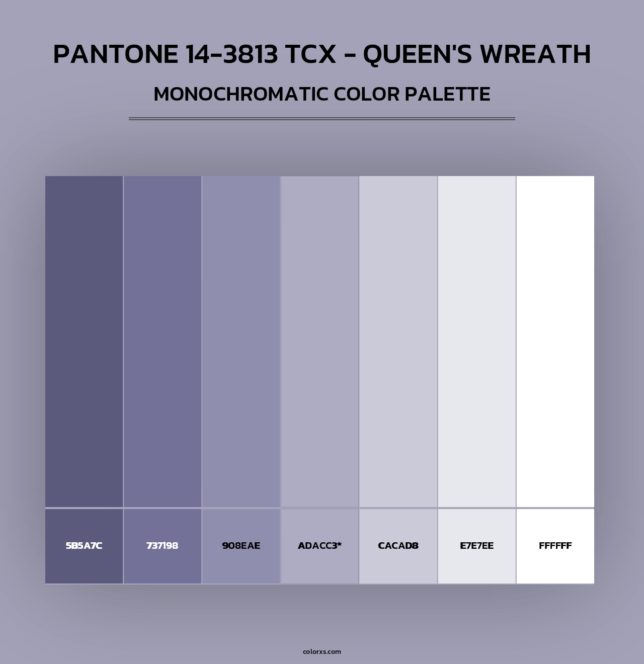 Pantone 14-3813 TCX - Queen's Wreath - Monochromatic Color Palette