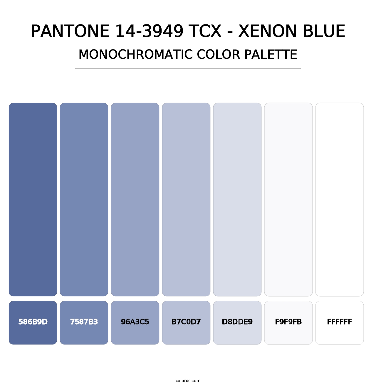 PANTONE 14-3949 TCX - Xenon Blue - Monochromatic Color Palette
