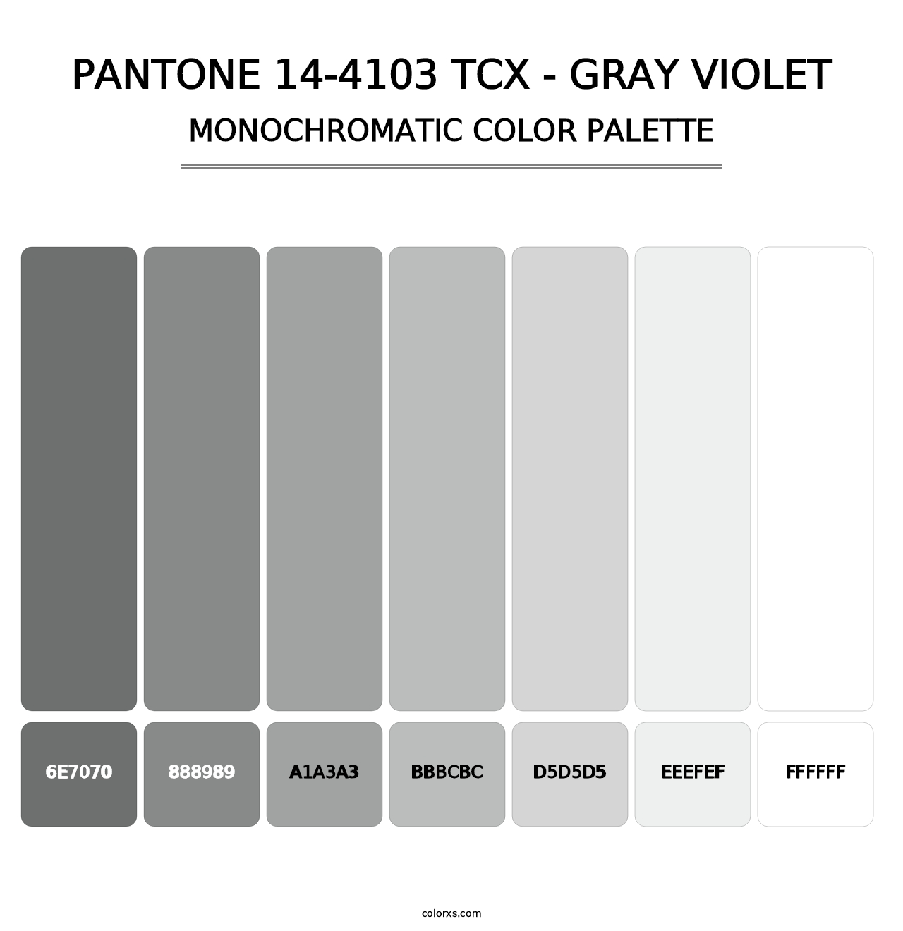 PANTONE 14-4103 TCX - Gray Violet - Monochromatic Color Palette