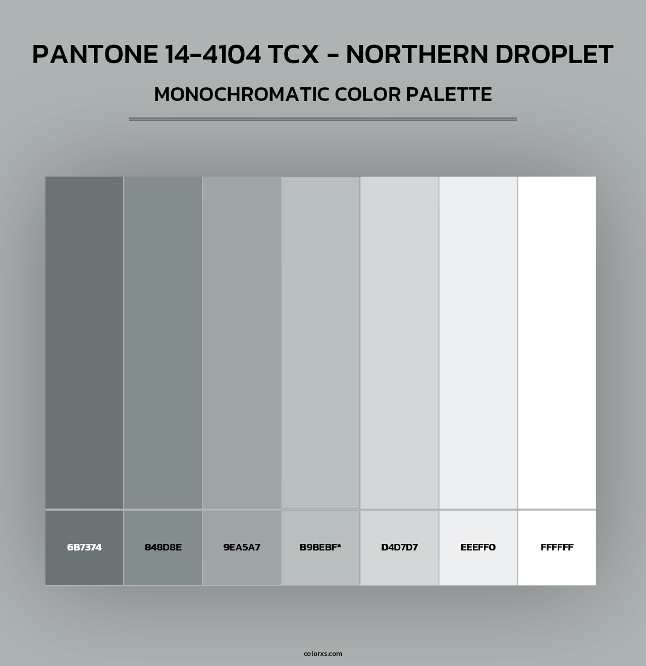 PANTONE 14-4104 TCX - Northern Droplet - Monochromatic Color Palette