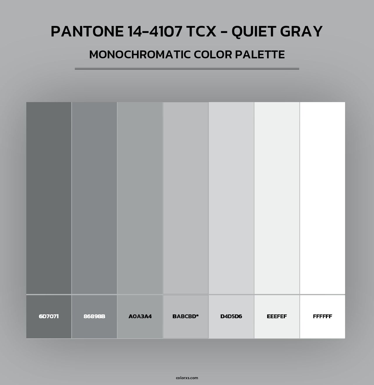 PANTONE 14-4107 TCX - Quiet Gray color palettes - colorxs.com