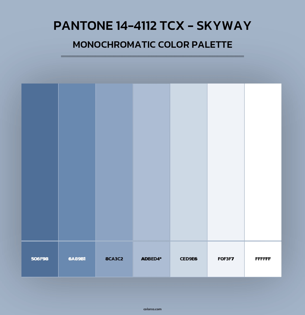 PANTONE 14-4112 TCX - Skyway - Monochromatic Color Palette
