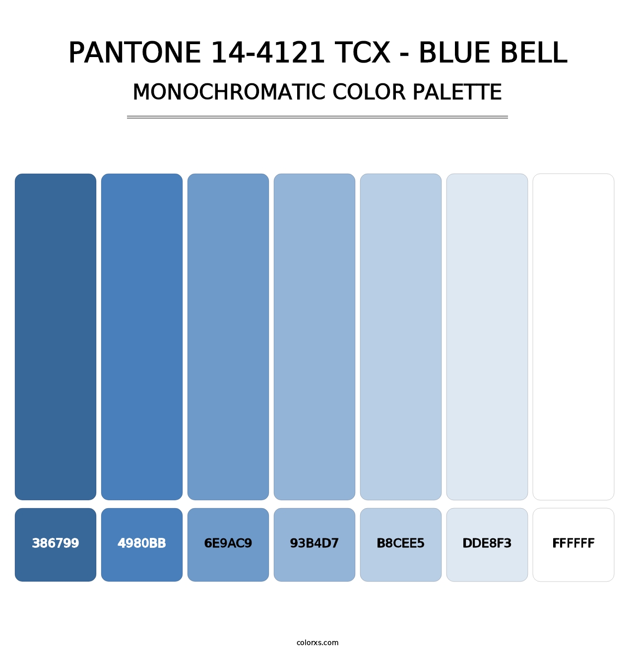 PANTONE 14-4121 TCX - Blue Bell - Monochromatic Color Palette