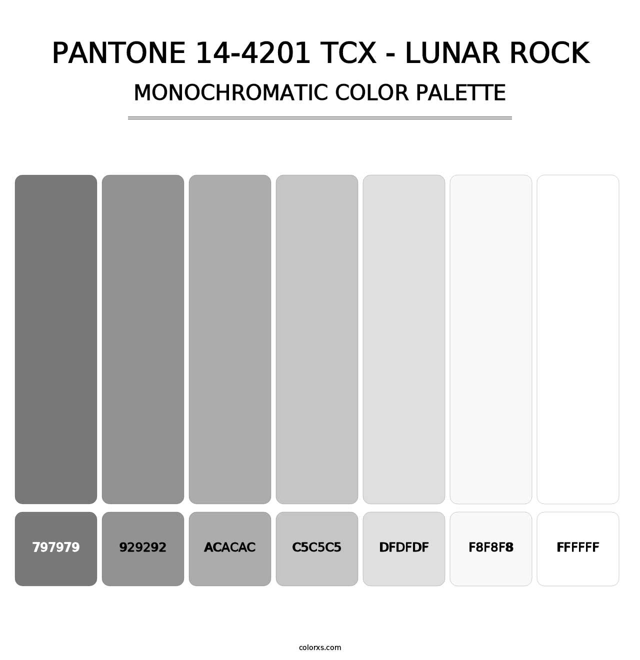 PANTONE 14-4201 TCX - Lunar Rock - Monochromatic Color Palette