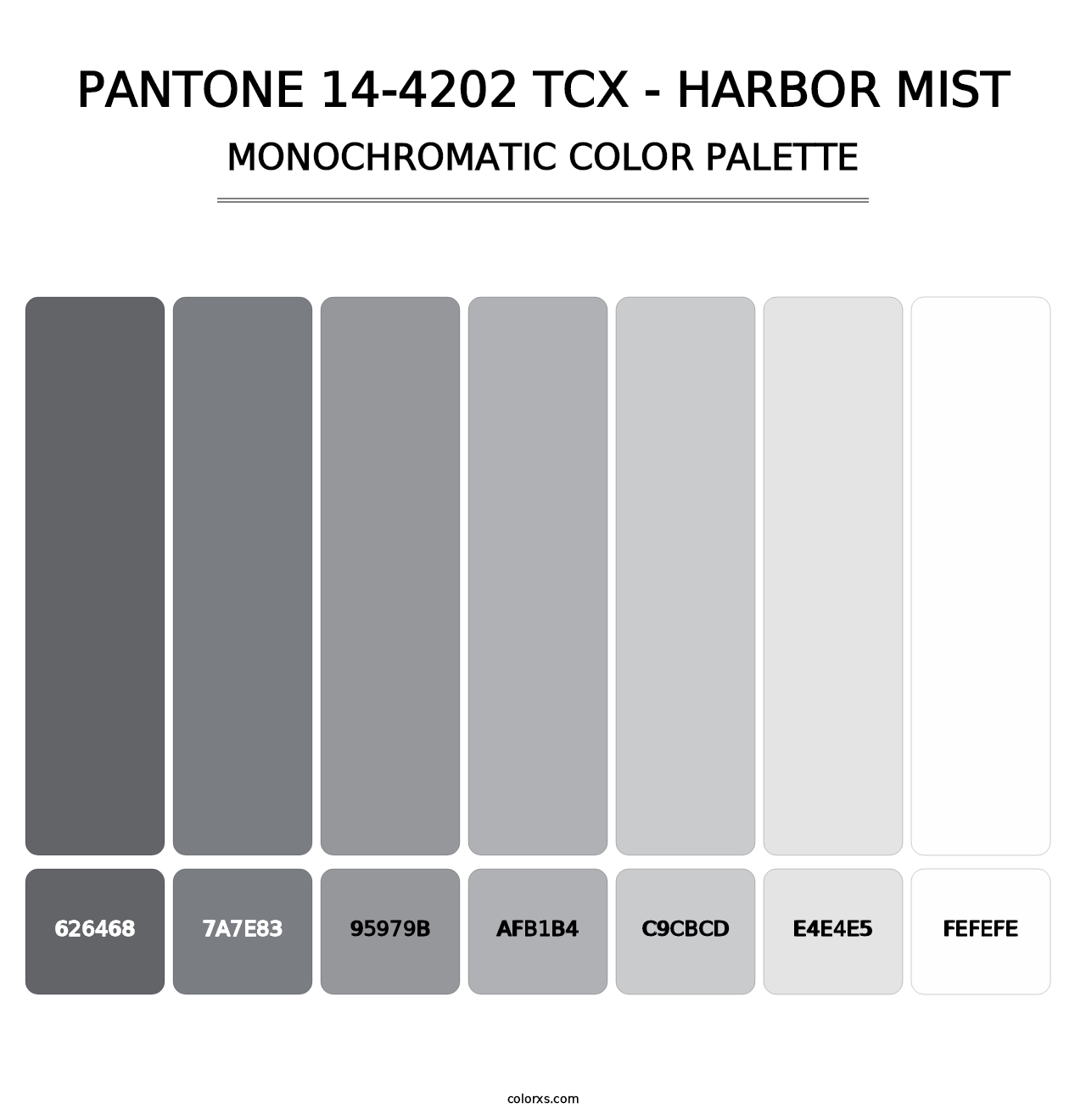 PANTONE 14-4202 TCX - Harbor Mist - Monochromatic Color Palette