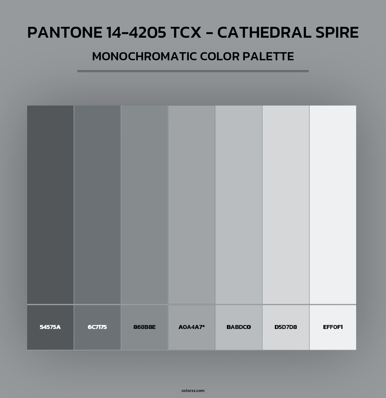 PANTONE 14-4205 TCX - Cathedral Spire - Monochromatic Color Palette