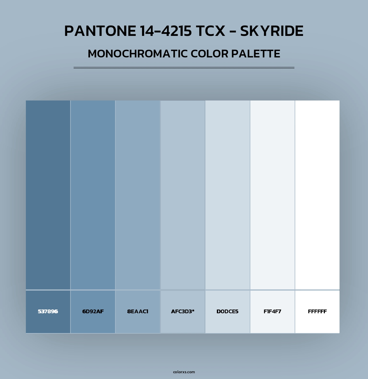Pantone 14-4215 TCX - Skyride - Monochromatic Color Palette
