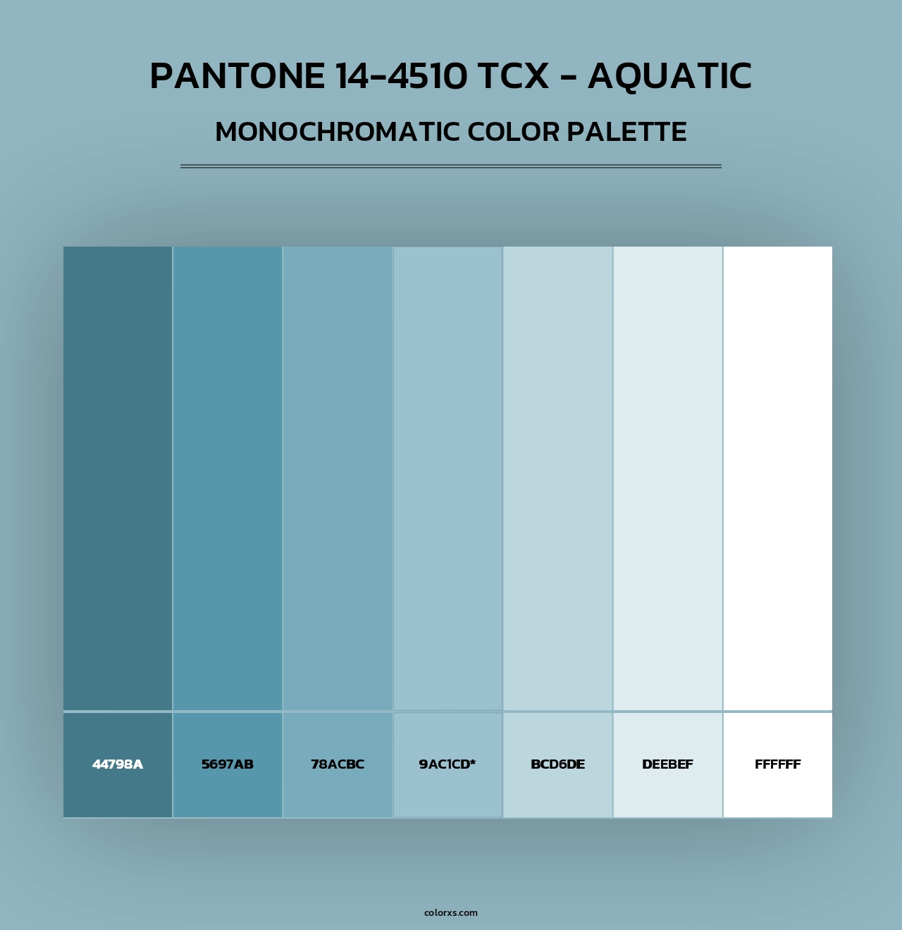 PANTONE 14-4510 TCX - Aquatic - Monochromatic Color Palette